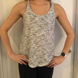 Lululemon Racerback Black and White Split Tank Sz6
